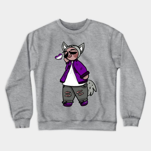 gray-ace whoman Crewneck Sweatshirt by Shard Art